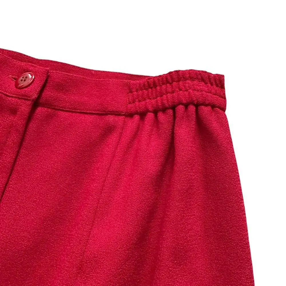 VTG Talbots 100%‎ Wool Skirt Women's Sz 6 8 10 Red Pencil straight Vintage Midi